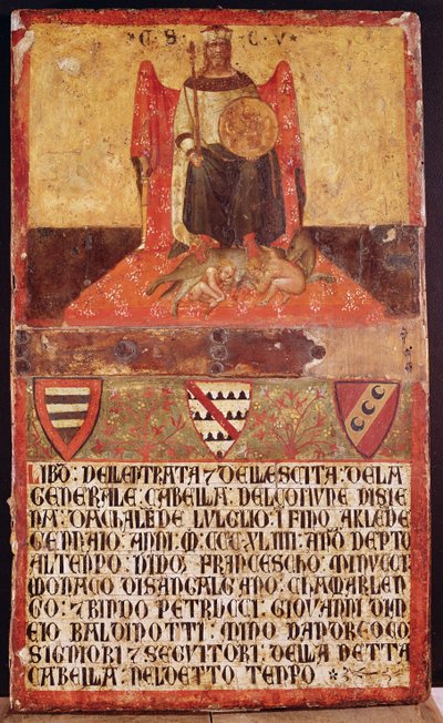 Biccherna der guten Regierung, 1344 von Ambrogio Lorenzetti